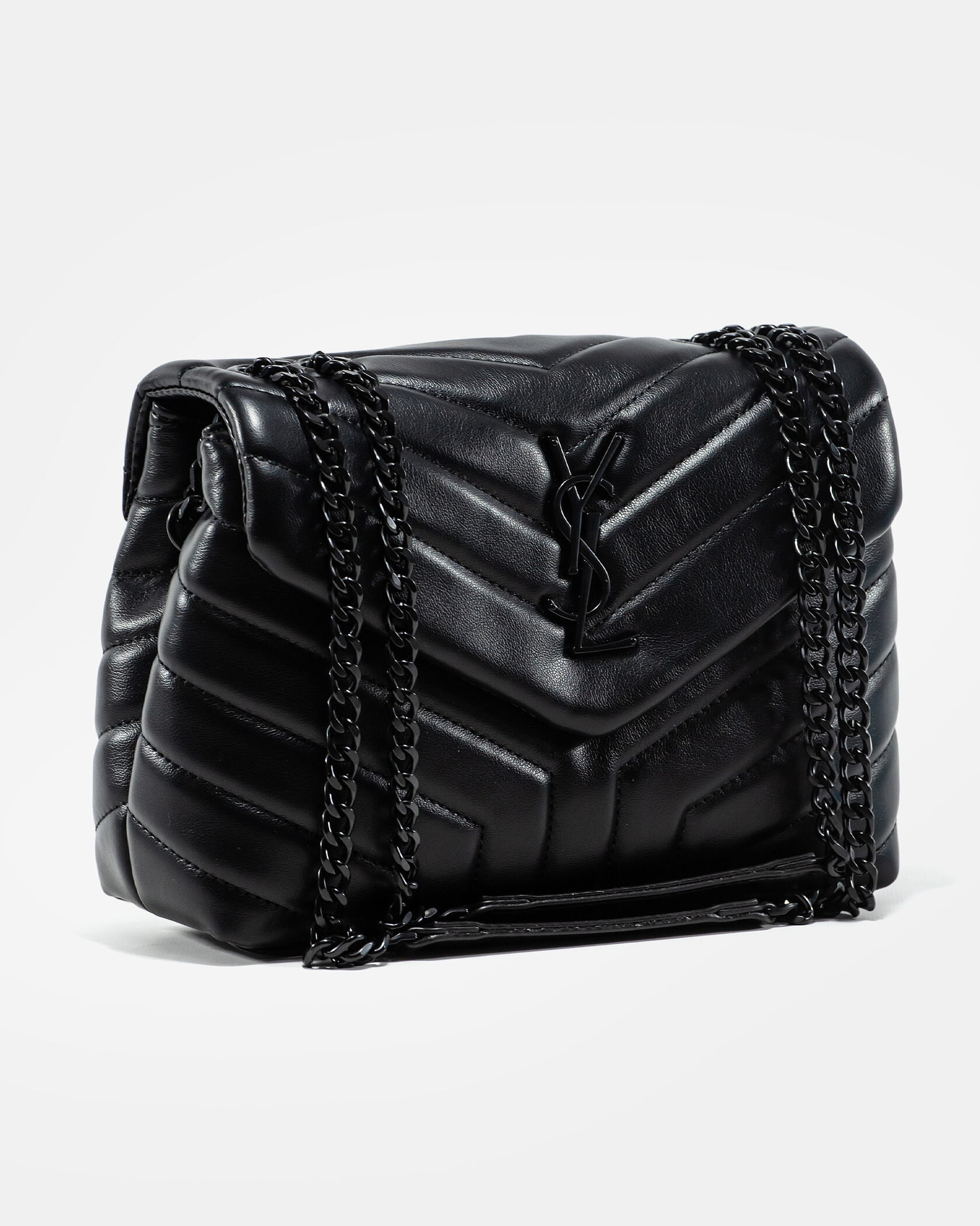 Saint Laurent Loulou Puffer Small Shoulder Bag in Black Quilted Leather with Black Hardware - 5