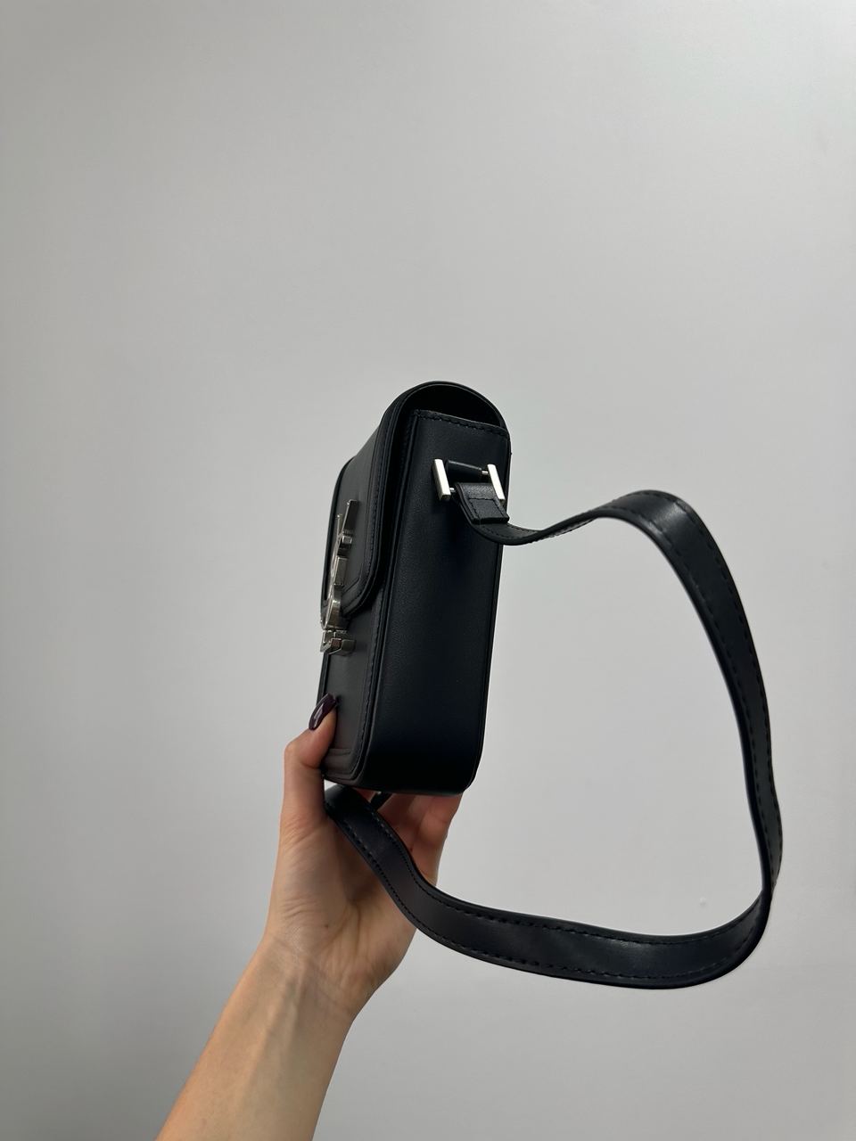 Saint Laurent Mini Solferino Satchel Bag in Calf Leather - 9