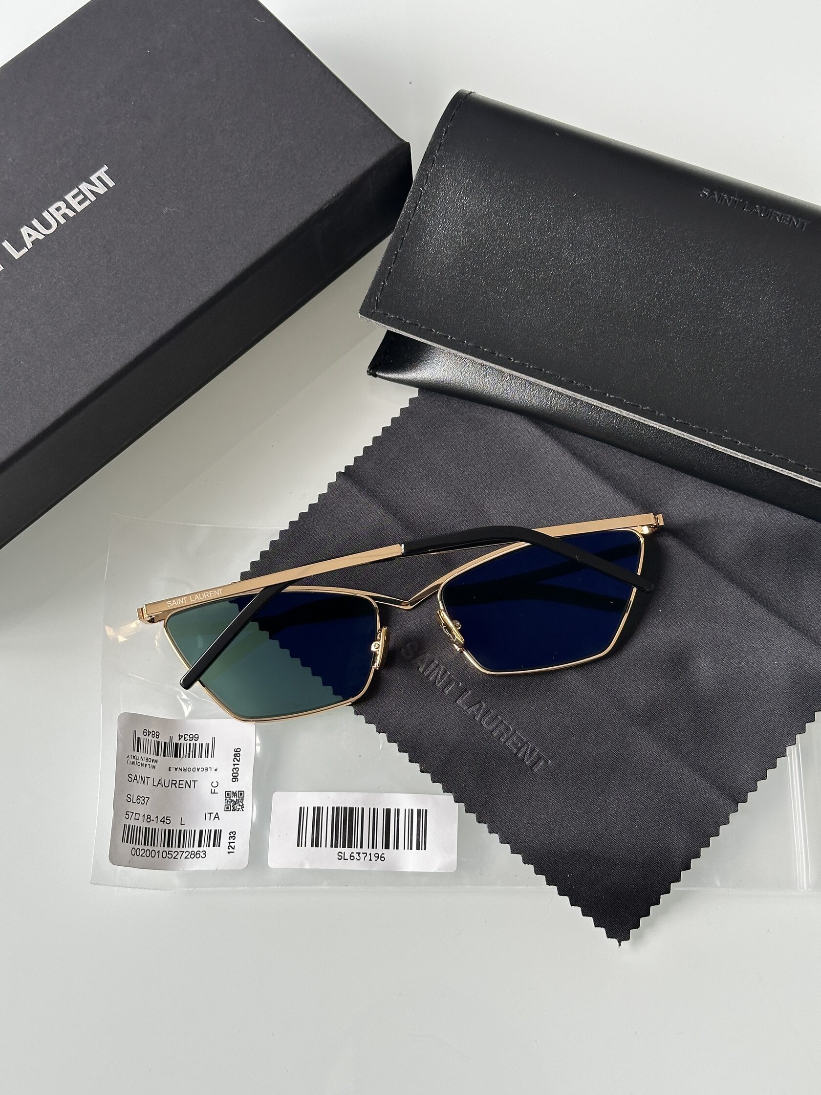 Saint Laurent SL 637 001 Green/Gold - 12