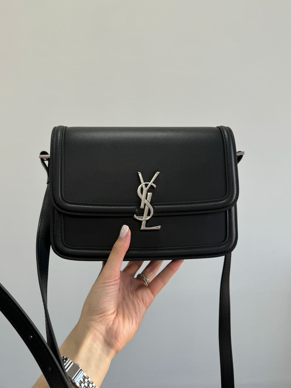 Saint Laurent Solferino Large Black/Silver - 10