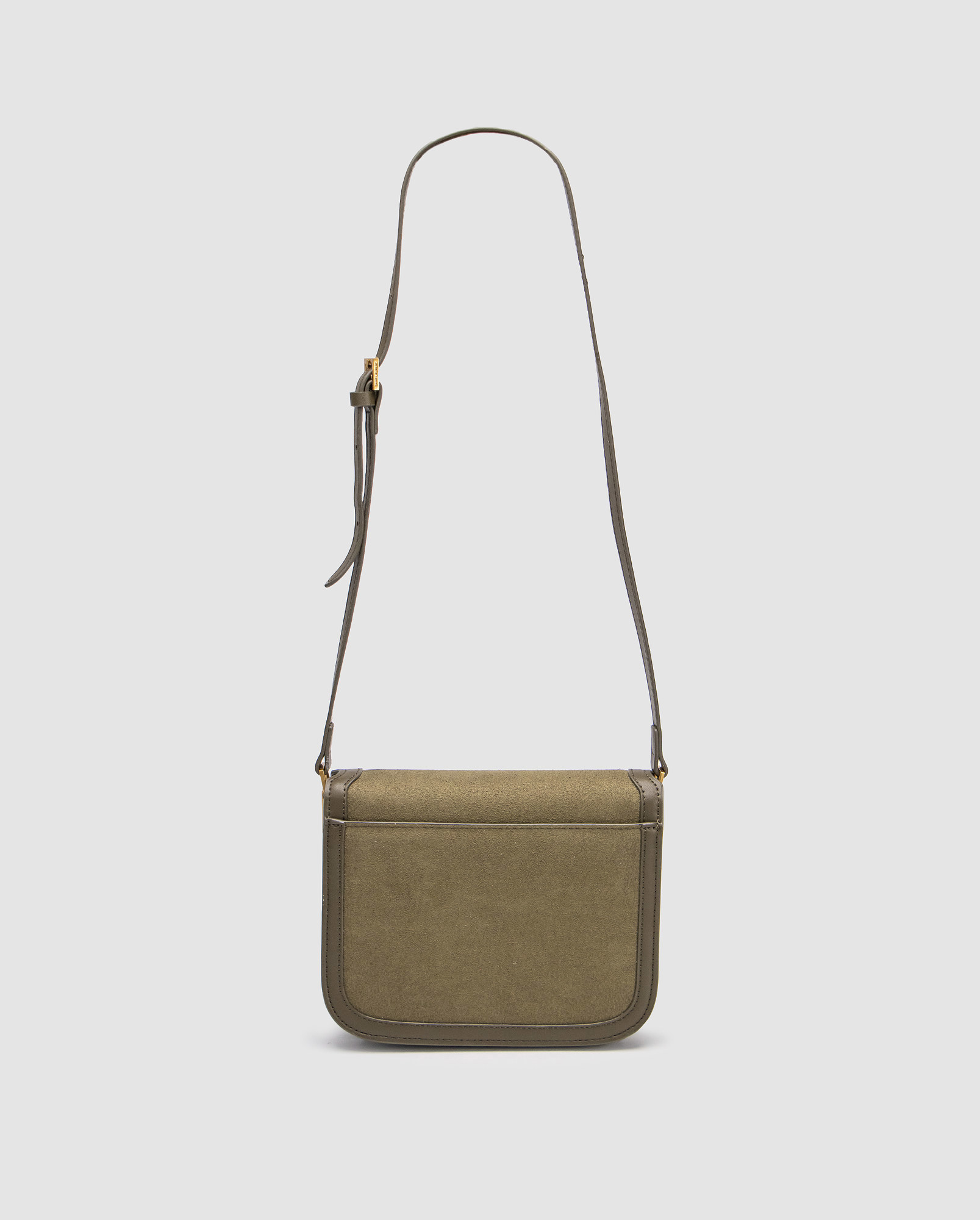 Saint Laurent Solferino Large Green/Gold Suede - 2