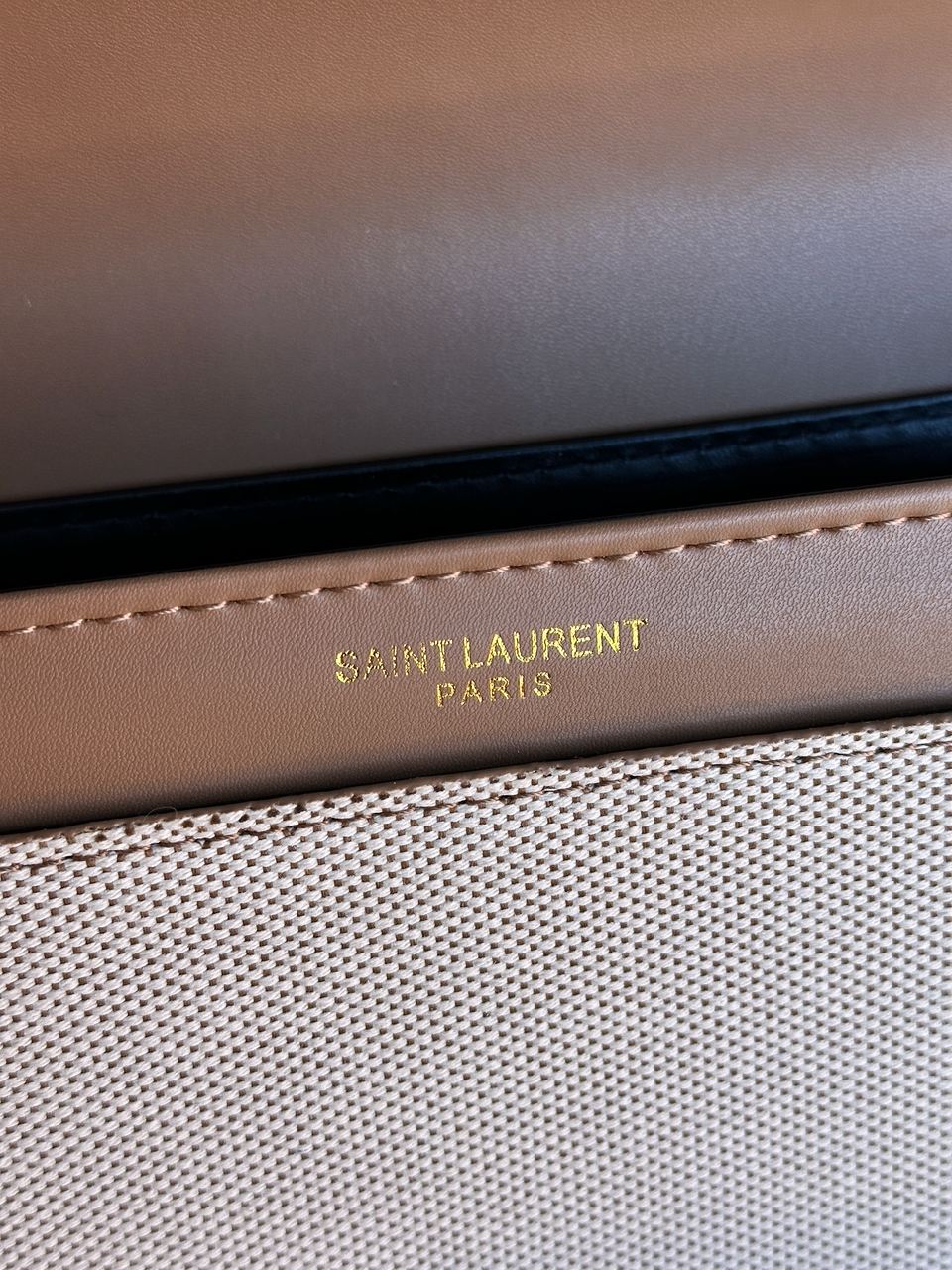 Saint Laurent Solferino Medium Canvas Crossbody Bag in Beige - 23