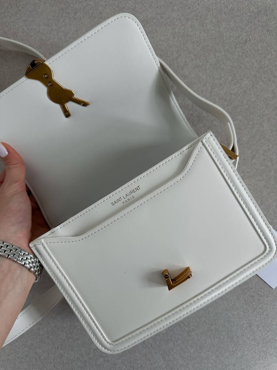 Saint Laurent Solferino Small White - 3