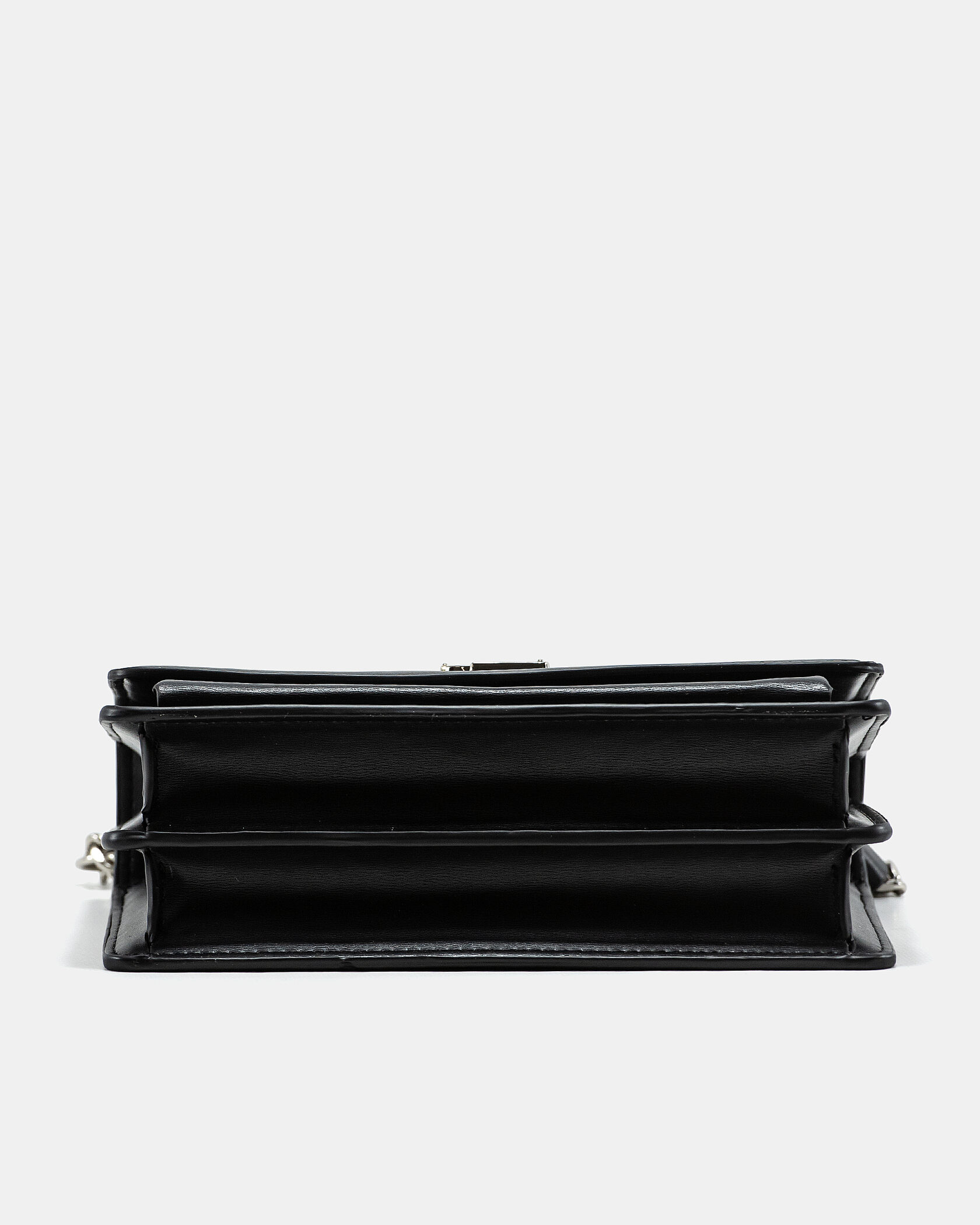 Saint Laurent Sunset Small Shoulder Bag in Black Leather with Silver Hardware - 11