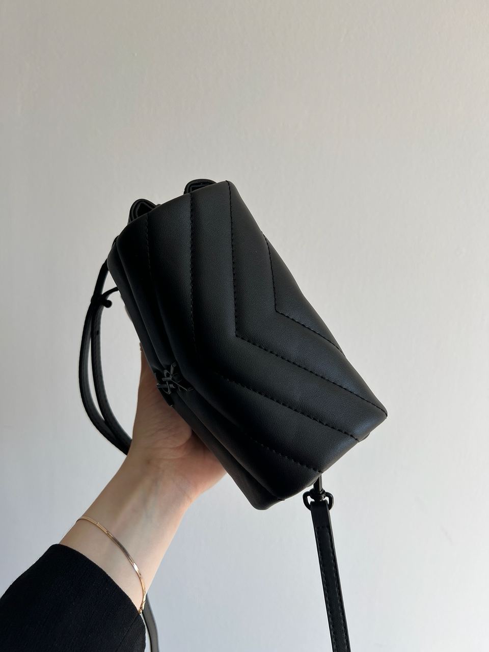 Saint Laurent Toy LouLou In Quilted Leather Black/Black - 22