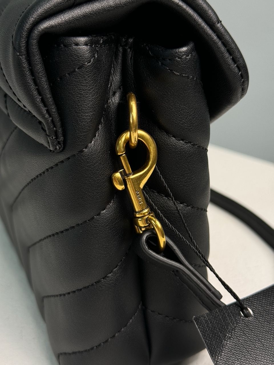 Saint Laurent Toy LouLou In Quilted Leather Black/Gold - 22