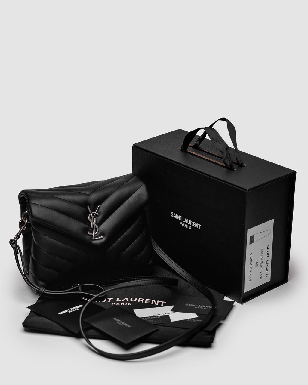 Saint Laurent Toy LouLou In Quilted Leather Black/Silver - 2