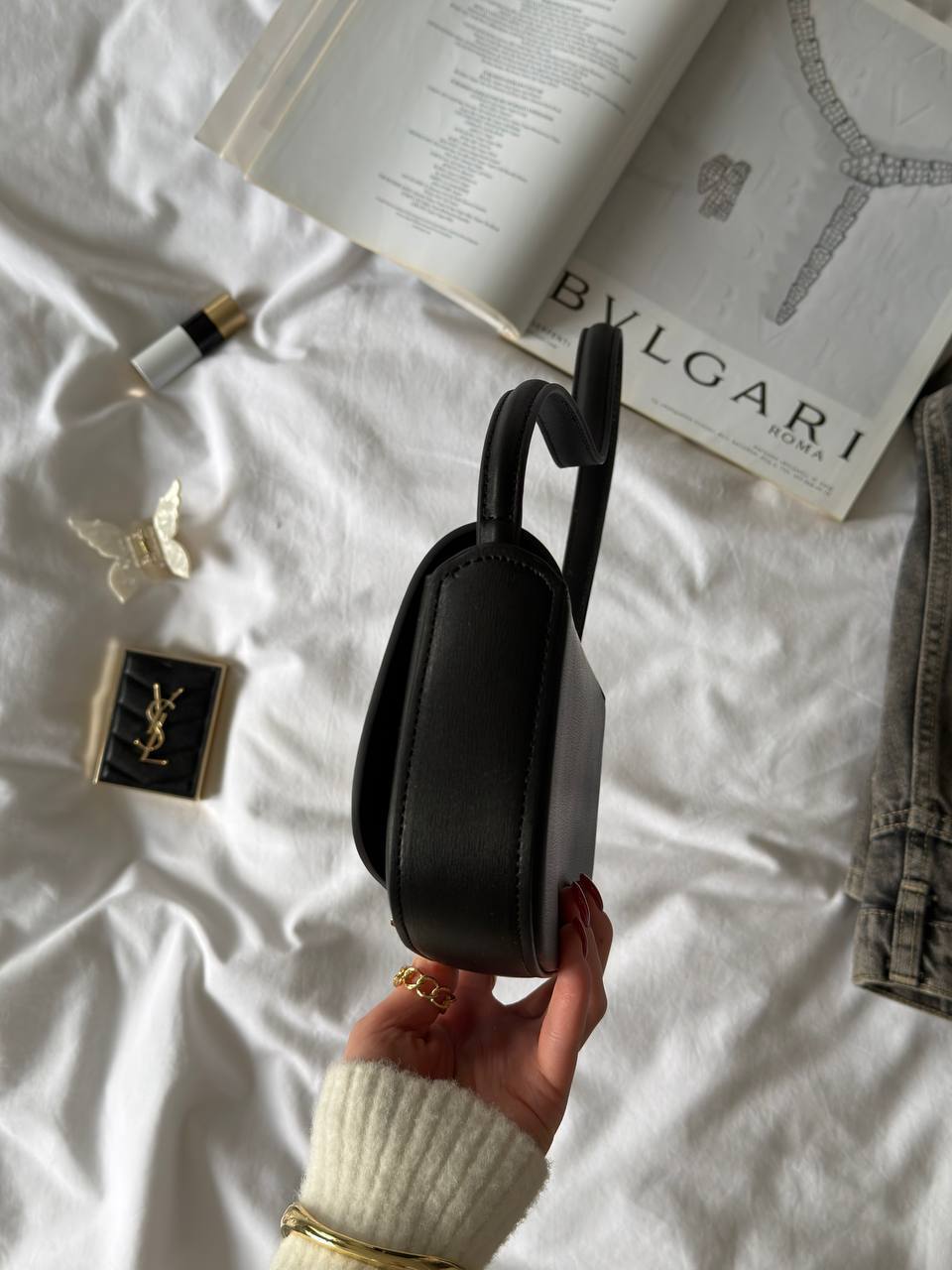 Saint Laurent Voltaire in Box Black/Gold - 14