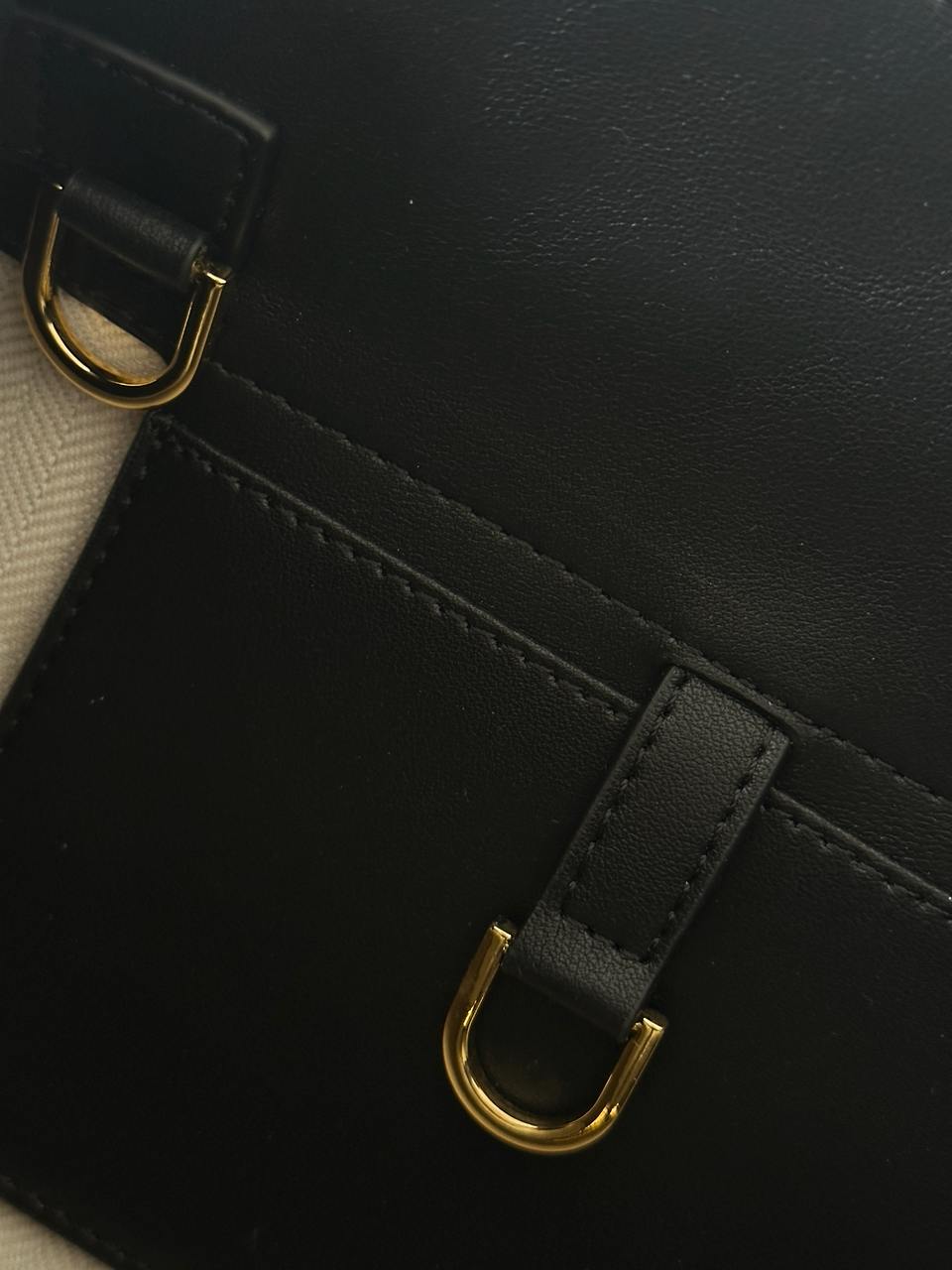 The Row Soft Margaux 26 Bag in Leather Black - 13