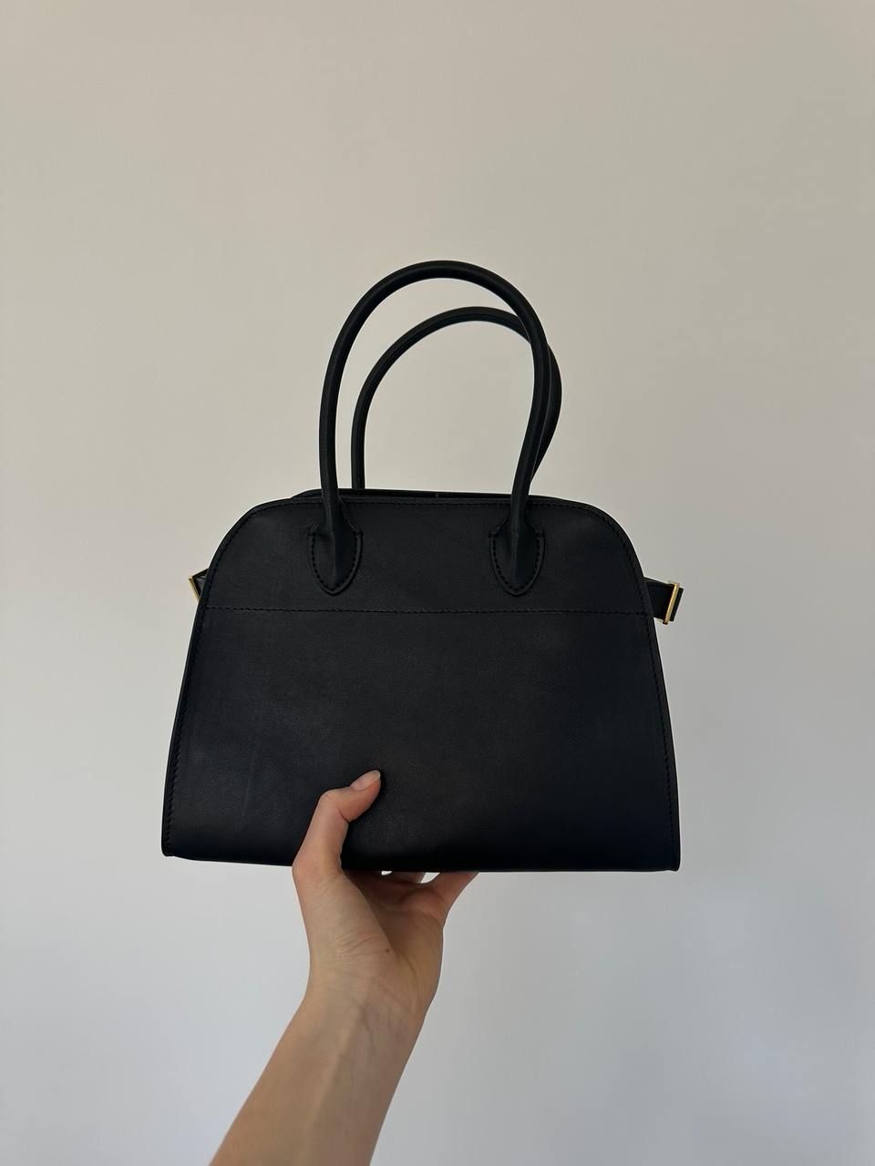 The Row Soft Margaux 26 Bag in Leather Black - 5