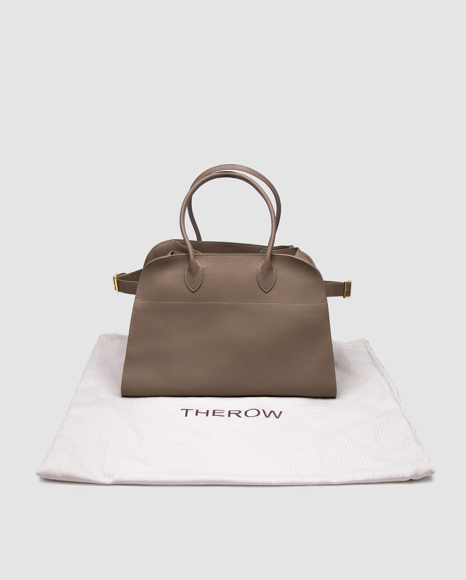 The Row Soft Margaux 39 Bag in Leather Brown Capucines (без бре - 6