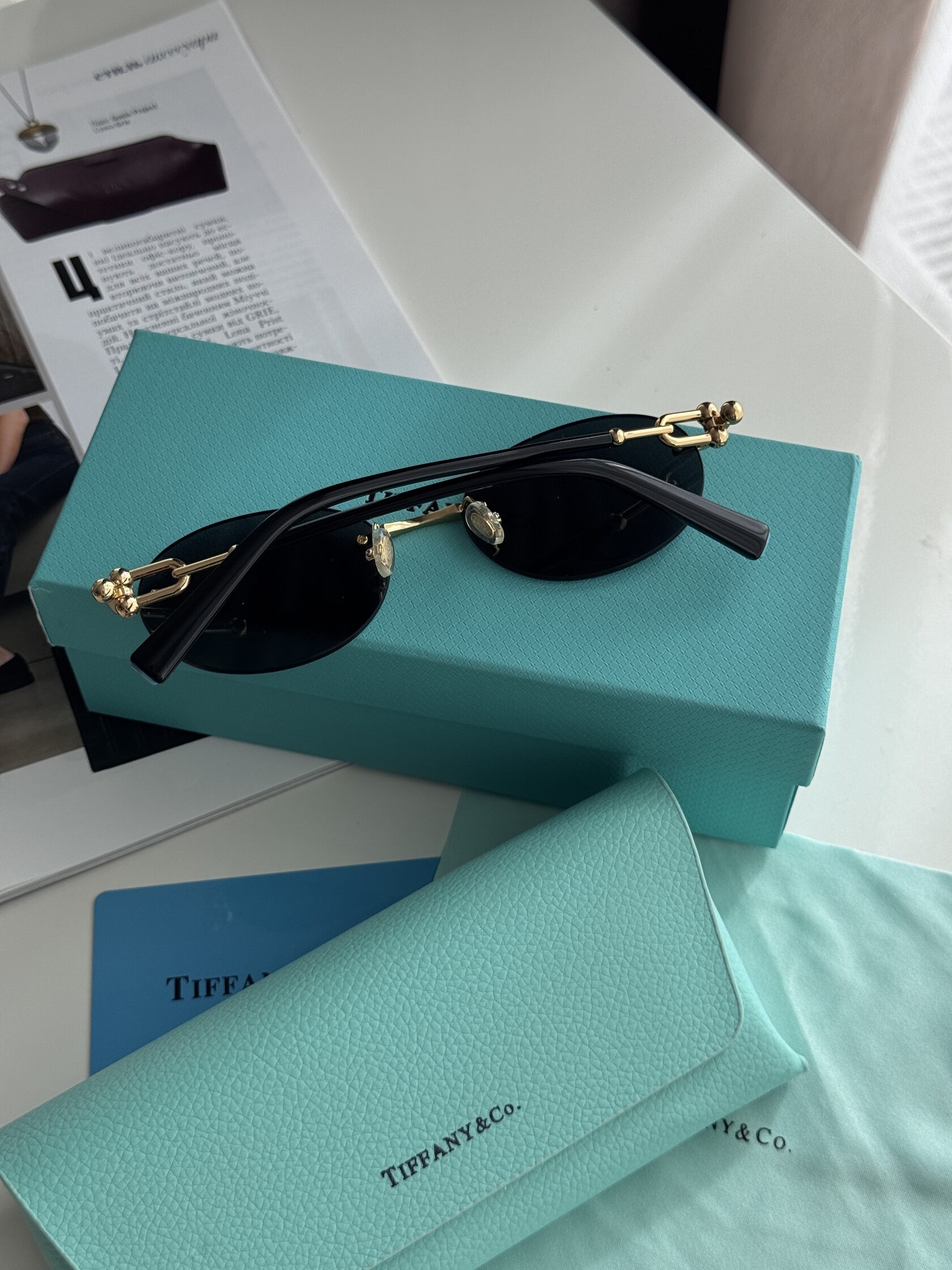 Tiffany &amp; CO Black/Gold TF3104D 6216/S4 2N - 8