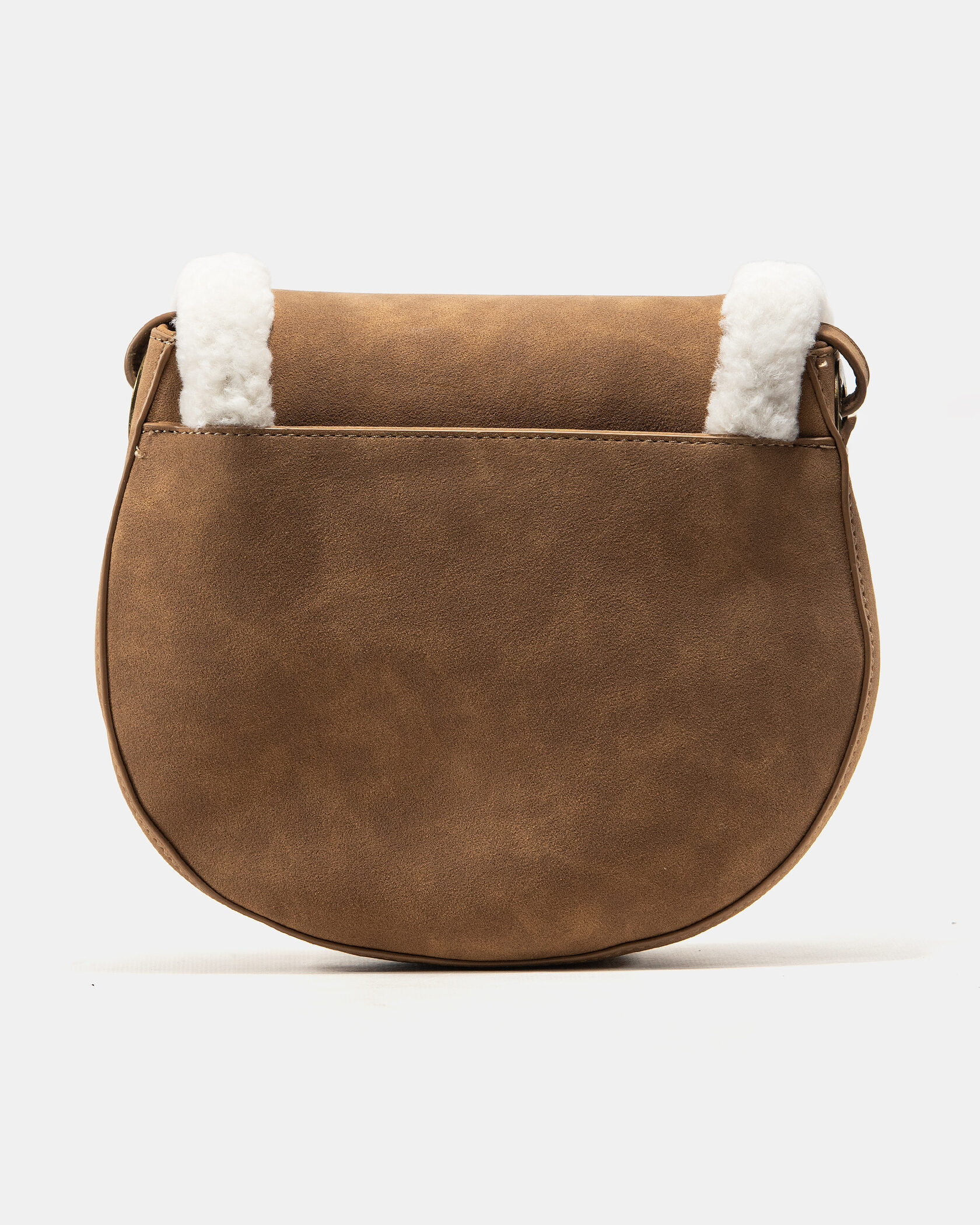 UGG Maribel Mini Bag Leather/Sherpa Brown/White - 10