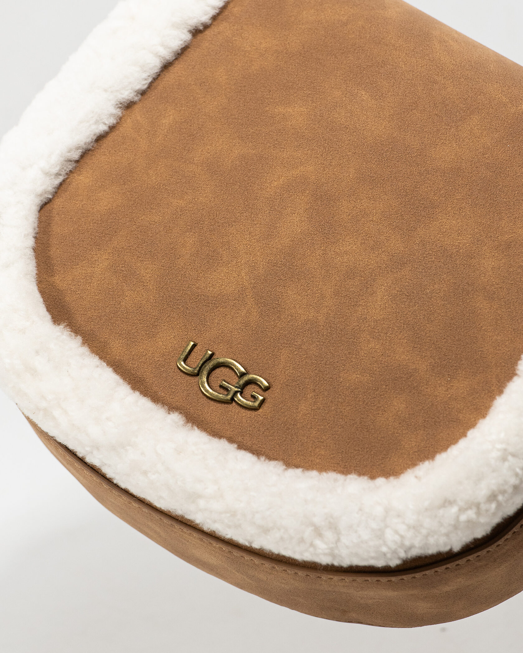 UGG Maribel Mini Bag Leather/Sherpa Brown/White - 6