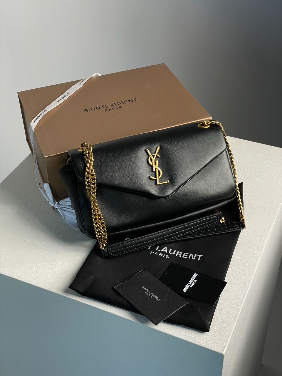 Yves Saint Laurent Calypso In Plunged Lambskin Black - 2