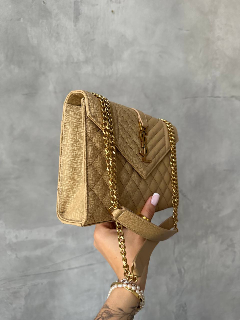 Yves Saint Laurent Envelope Bag Beige - 2