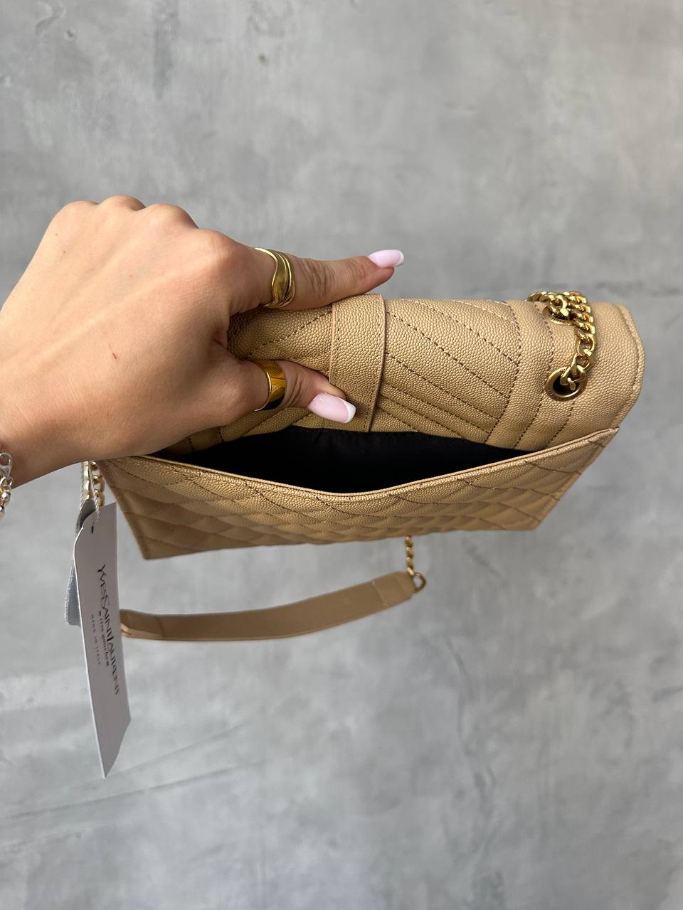 Yves Saint Laurent Envelope Bag Beige - 5