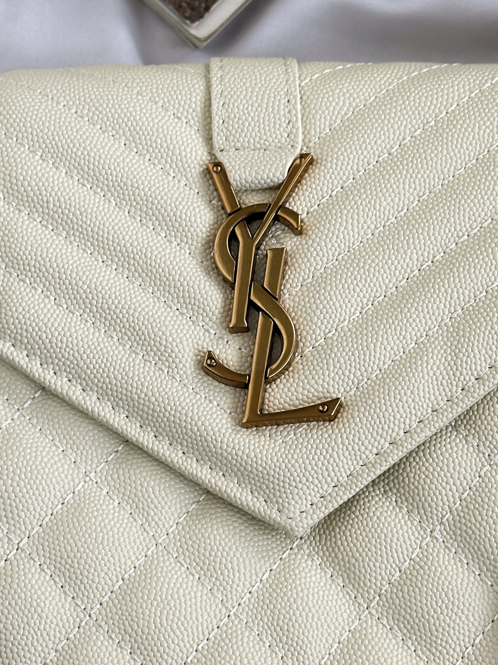Yves Saint Laurent Envelope Bag White - 6
