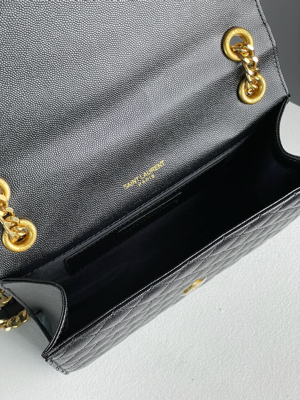 Yves Saint Laurent Envelope Medium In Quilted Grain De Poudre Embossed Leather - 18