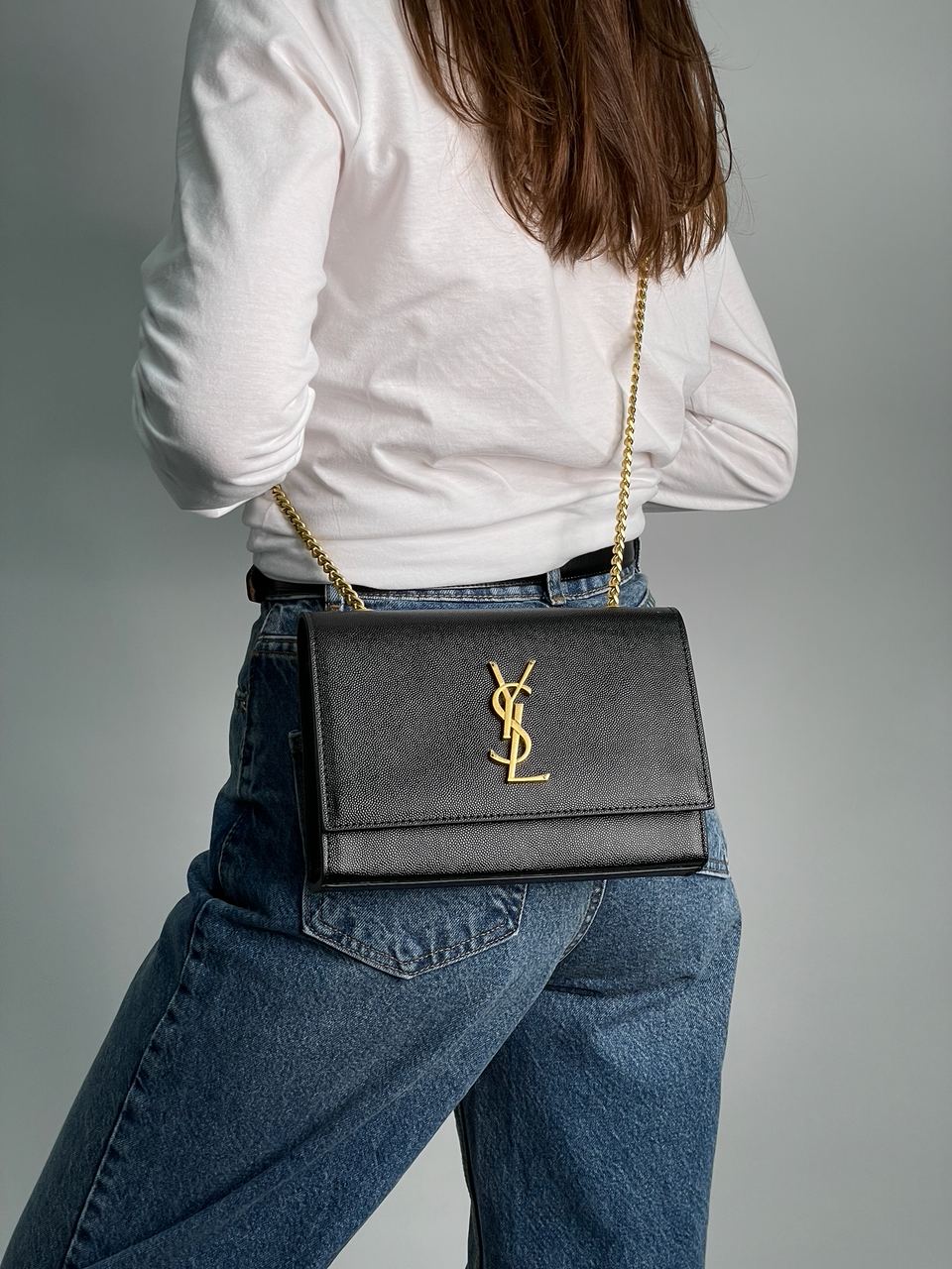 Yves Saint Laurent Kate Small Black/Gold - 6