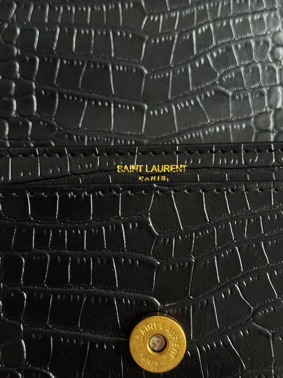 Yves Saint Laurent Medium Sunset in Smooth Leather Black/Silver - 18