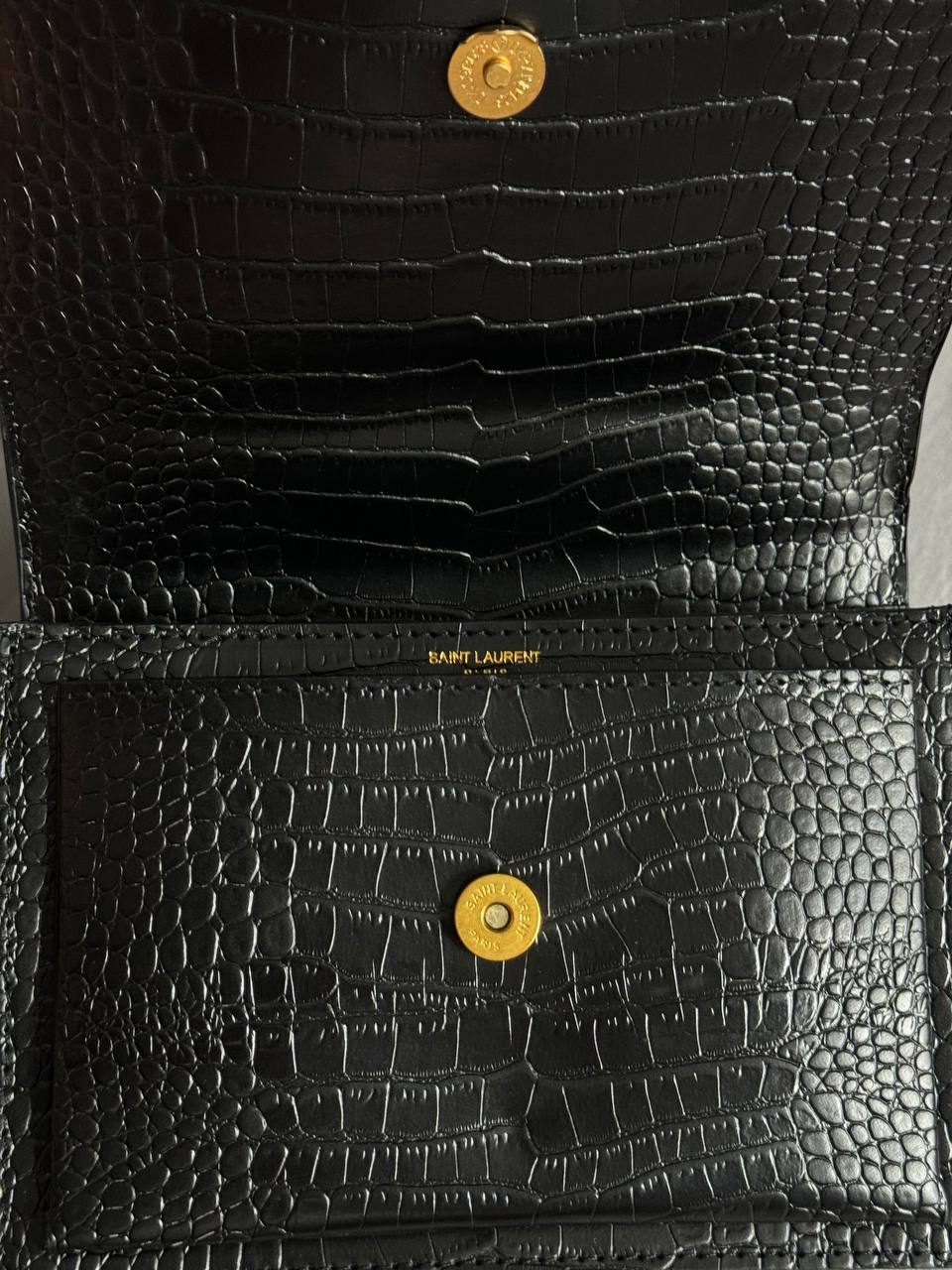 Yves Saint Laurent Medium Sunset in Smooth Leather Black/Silver - 19