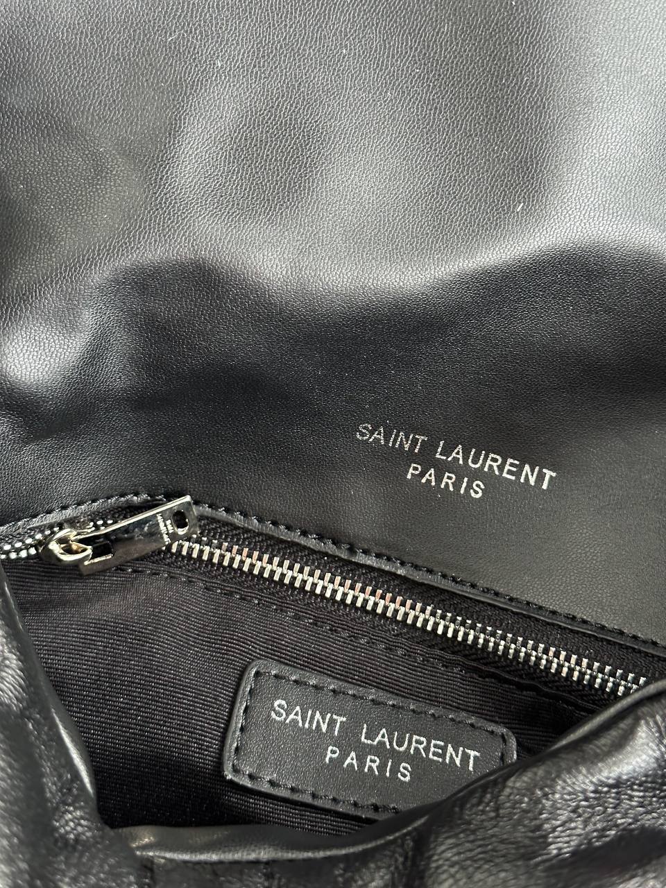 Yves Saint Laurent Puffer Loulou Black And Silver - 9