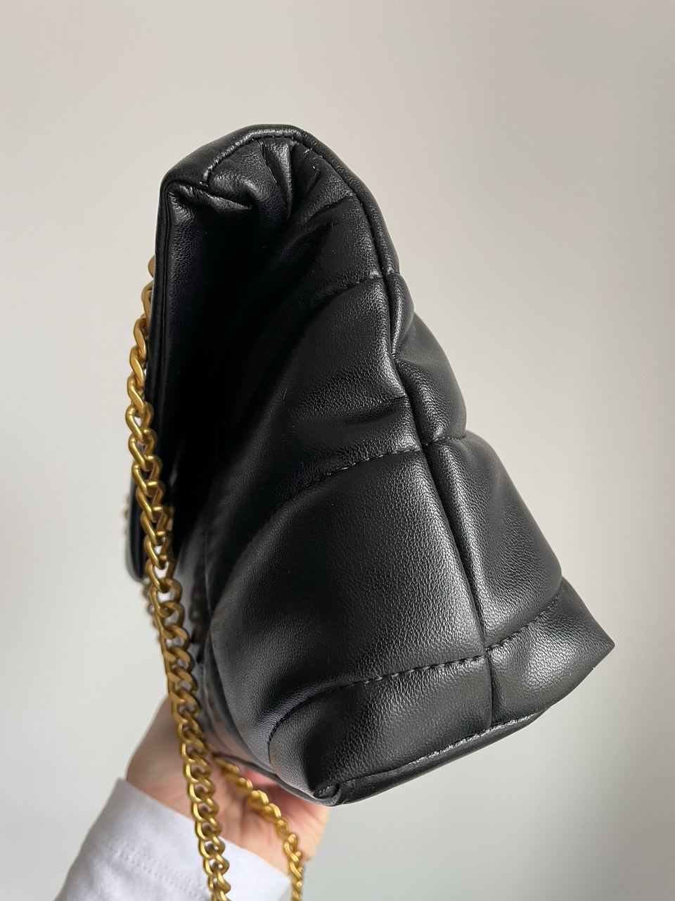 Yves Saint Laurent Puffer Small in Nappa Leather Gold Chain - 11