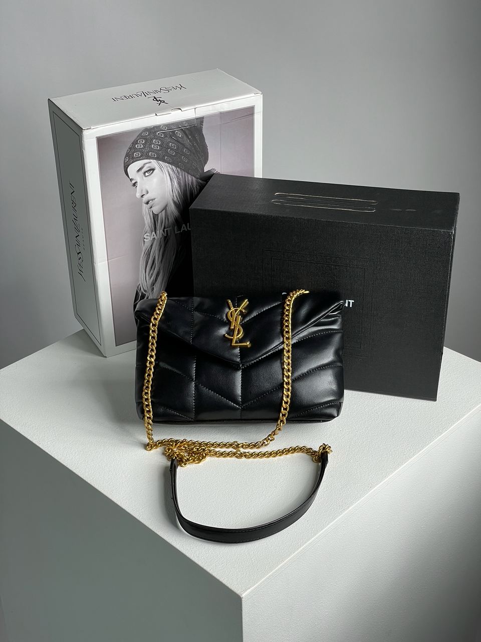 Yves Saint Laurent Puffer Small in Nappa Leather Gold Chain - 2