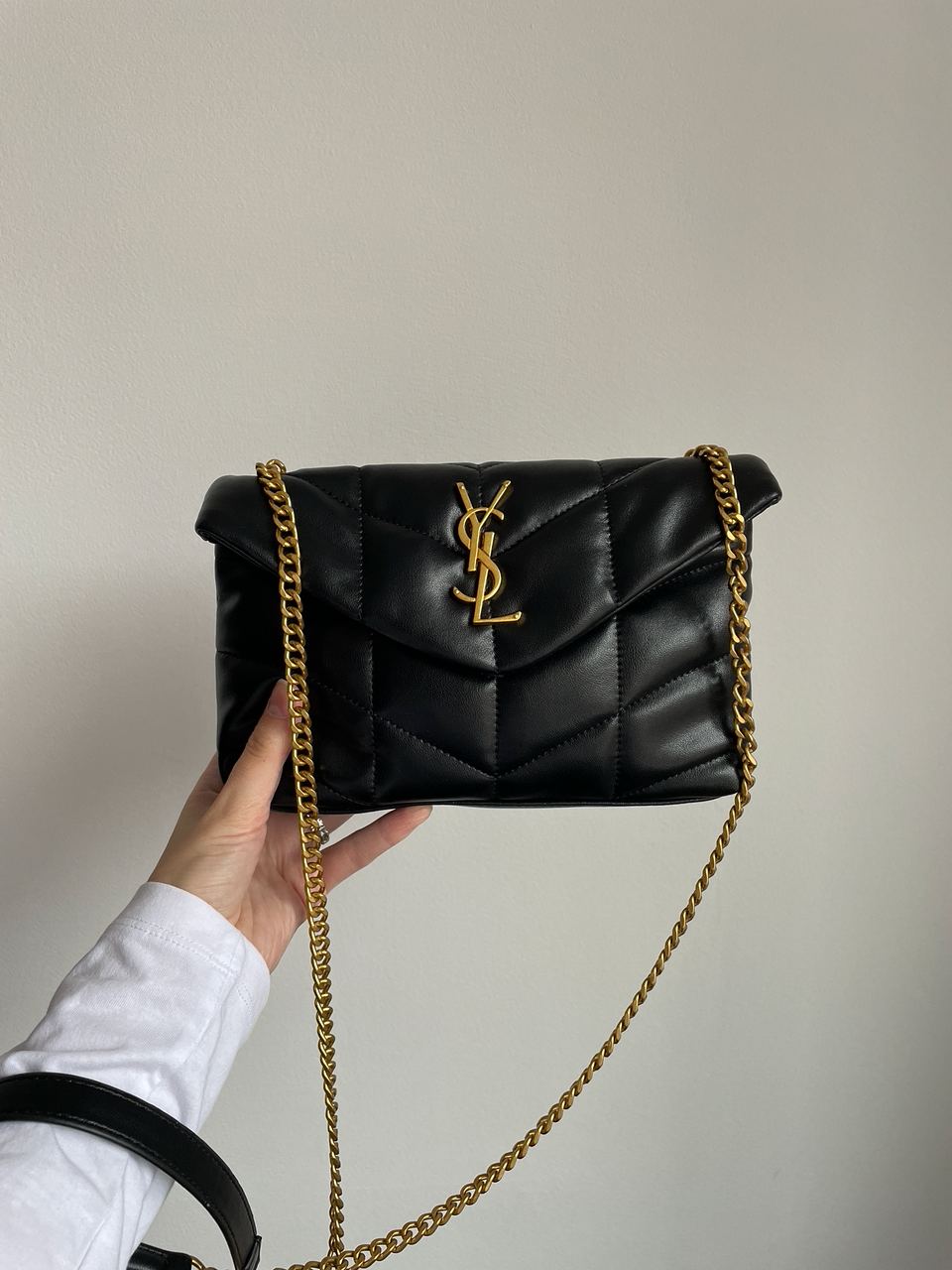 Yves Saint Laurent Puffer Small in Nappa Leather Gold Chain - 3