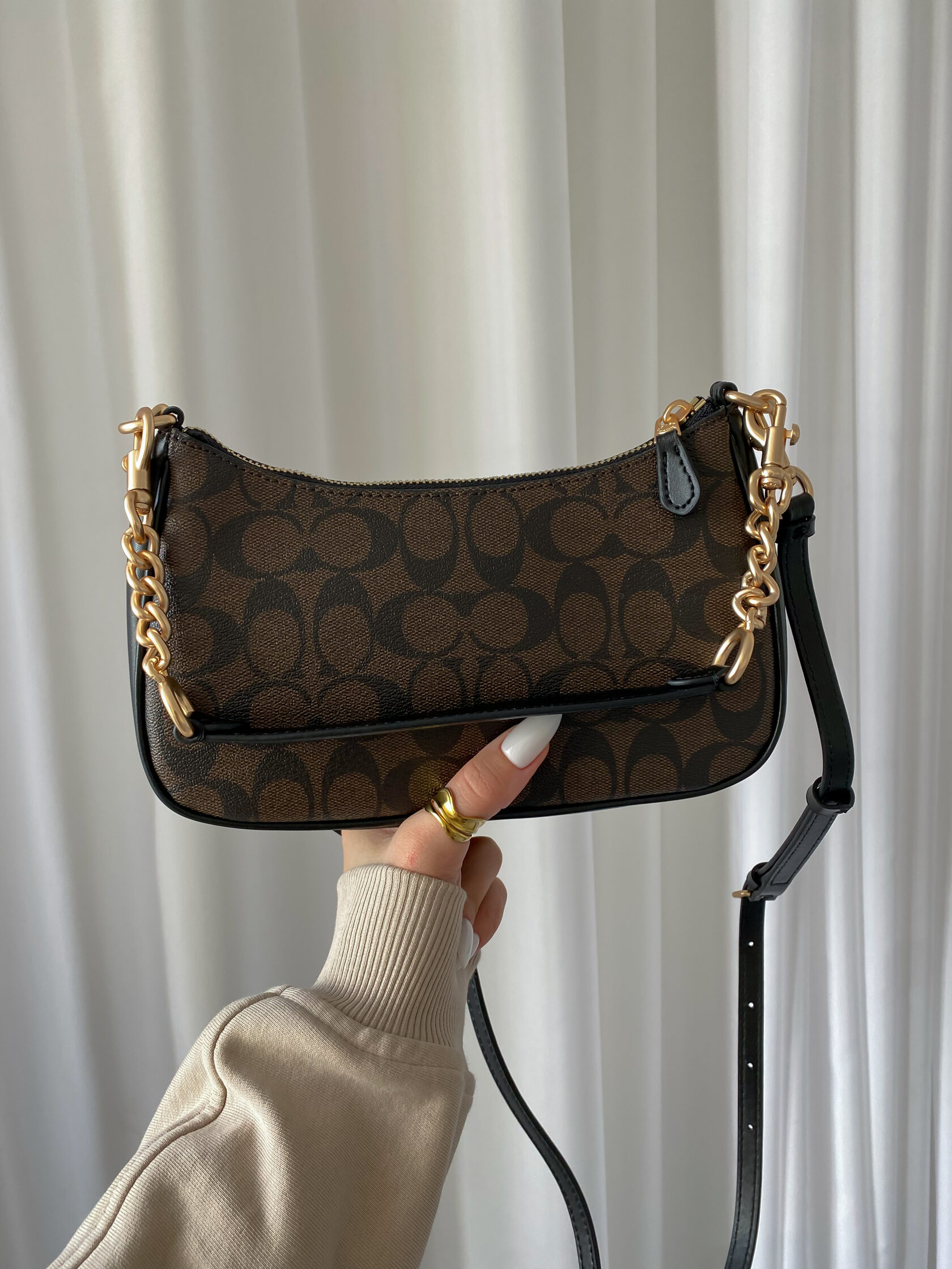 Сoach swinger 20 chalk Brown/Black. - 4